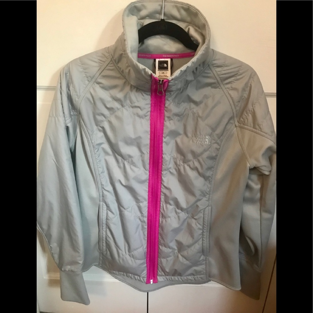 North Face zip up light weight jacket, size large